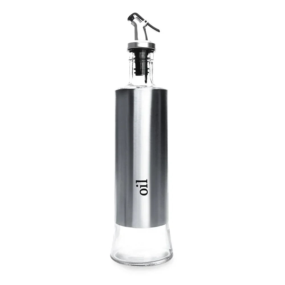 Stainless Steel Oil Bottle – 300ml/500ml Dispenser for Olive Oil, Vinegar & Sauces