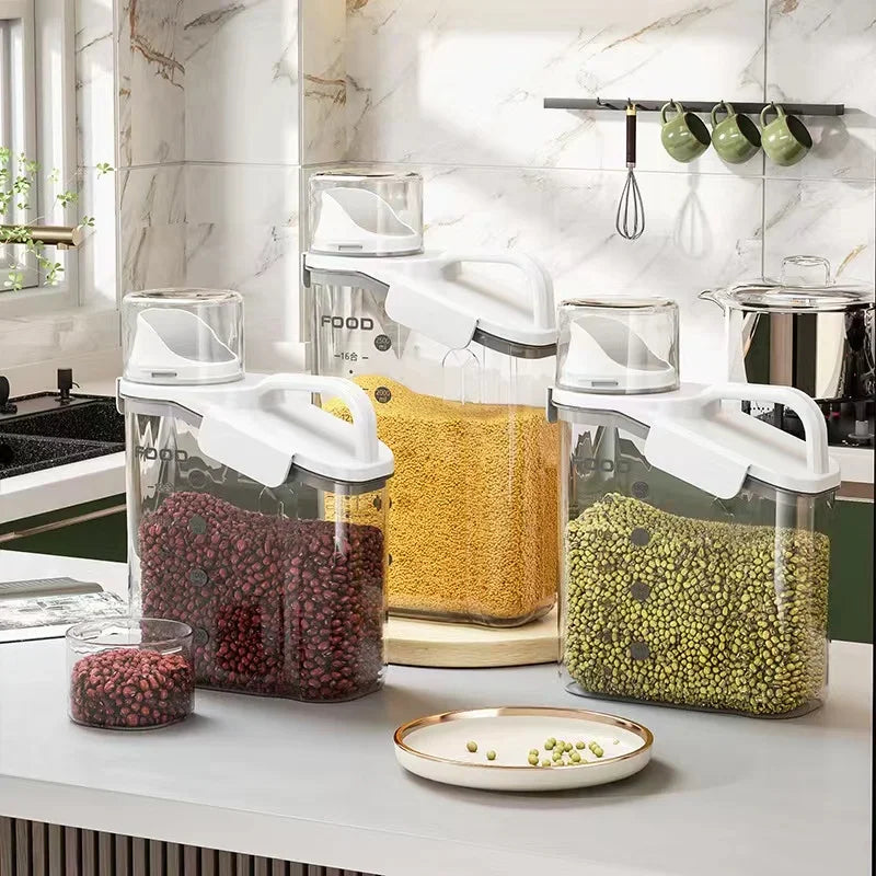 Airtight Food Storage Container with Pour Spout & Measuring Cup – Cereal & Grain Dispenser