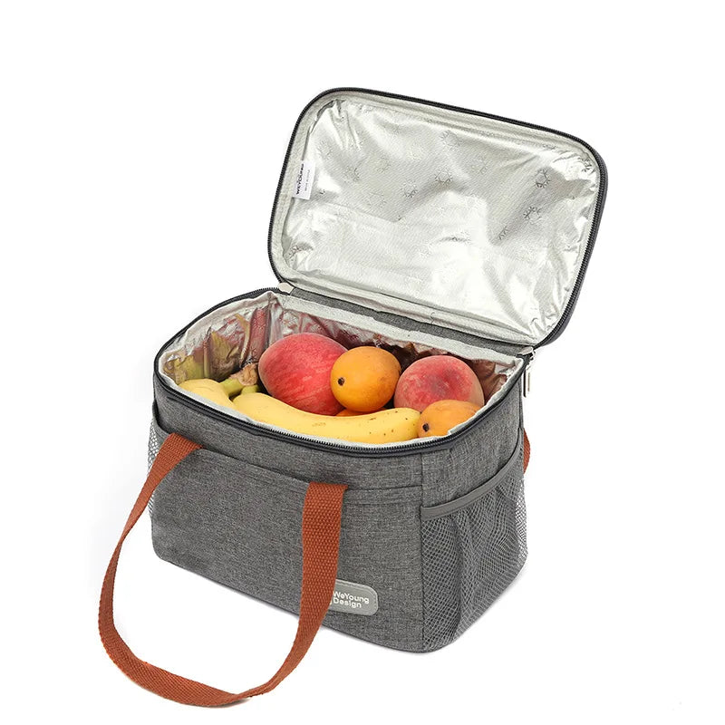 Large Capacity Thermal Insulated Lunch Bag – Portable Oxford Cloth Cooler Tote
