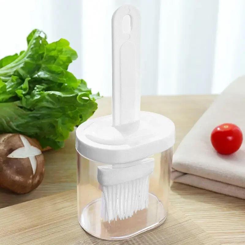 Silicone Oil Brush with Portable Bottle – High Temperature Resistant Baking and BBQ Tool