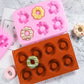 Silicone Donut Mould – 3D Non-Stick Baking Mould for Donuts, Muffins, Cakes and Pastries