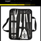 Stainless Steel BBQ Tool Set – Portable Outdoor Grill Utensils with Storage Bag