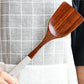 Solid Teak Wood Cooking Spatula – Non-Scratch Kitchen Utensil with Hanging Loop
