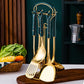 7-Piece Stainless Steel Kitchen Utensil Set with Ceramic Handles – Nordic Style