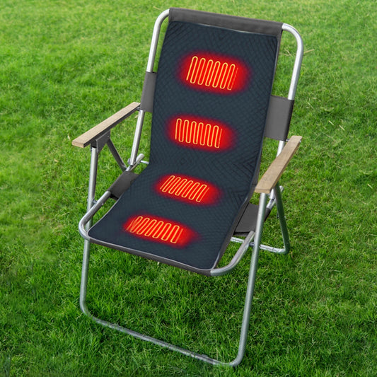 USB Heated Seat Cushion – 4-Zone Electric Mat for Camping, Office & Outdoor Warmth