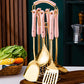7-Piece Stainless Steel Kitchen Utensil Set with Ceramic Handles – Nordic Style