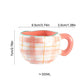 300ml Cute Ceramic Mug – Hand-Pinched Heart & Flower Pattern Coffee & Tea Cup