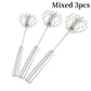 Semi-Automatic Stainless Steel Egg Beater – Self-Turning Hand Whisk Kitchen Tool