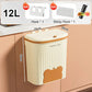 Wall Mounted Kitchen Wastebasket Bin – 8.5L/12L Compost & Rubbish Bin with Lid
