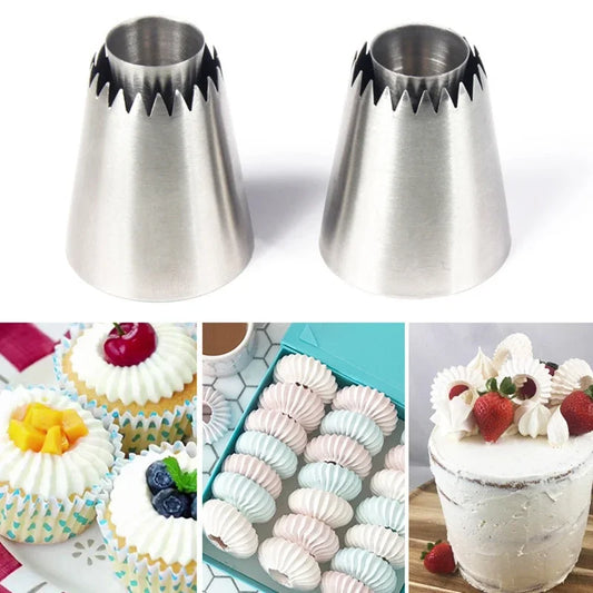 Stainless Steel Icing Nozzles – Cake Decorating Tips for Biscuits, Cookies & Desserts