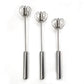 Semi-Automatic Stainless Steel Egg Beater – Self-Turning Hand Whisk Kitchen Tool