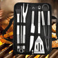 Stainless Steel BBQ Tool Set – Portable Outdoor Grill Utensils with Storage Bag