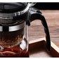 Heat Resistant Glass Teapot with One-Click Filtering – Tea and Coffee Maker with Water Separation