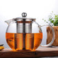 Heat Resistant Glass Teapot with Stainless Steel Infuser – 650ml, 950ml or 1300ml