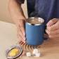 450ml Stainless Steel Insulated Coffee Cup – Travel Mug with Handle, Lid & Straw