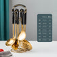 7-Piece Stainless Steel Kitchen Utensil Set with Ceramic Handles – Nordic Style