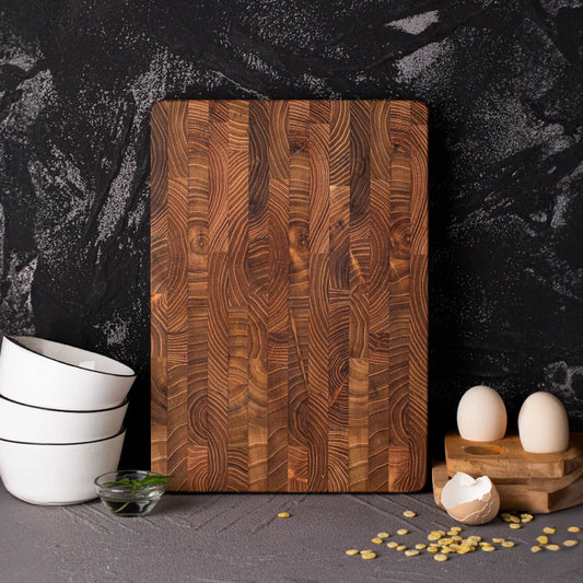Large Teak Wood Cutting Board – Durable 1" Thick Chopping Board for Everyday Kitchen Use