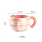 300ml Cute Ceramic Mug – Hand-Pinched Heart & Flower Pattern Coffee & Tea Cup