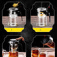 Heat Resistant Glass Teapot with One-Click Filtering – Tea and Coffee Maker with Water Separation