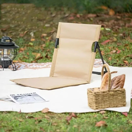 Folding Camping & Beach Chair – Lightweight Backrest Chair with Cushion & Storage Bag