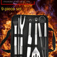 Stainless Steel BBQ Tool Set – Portable Outdoor Grill Utensils with Storage Bag