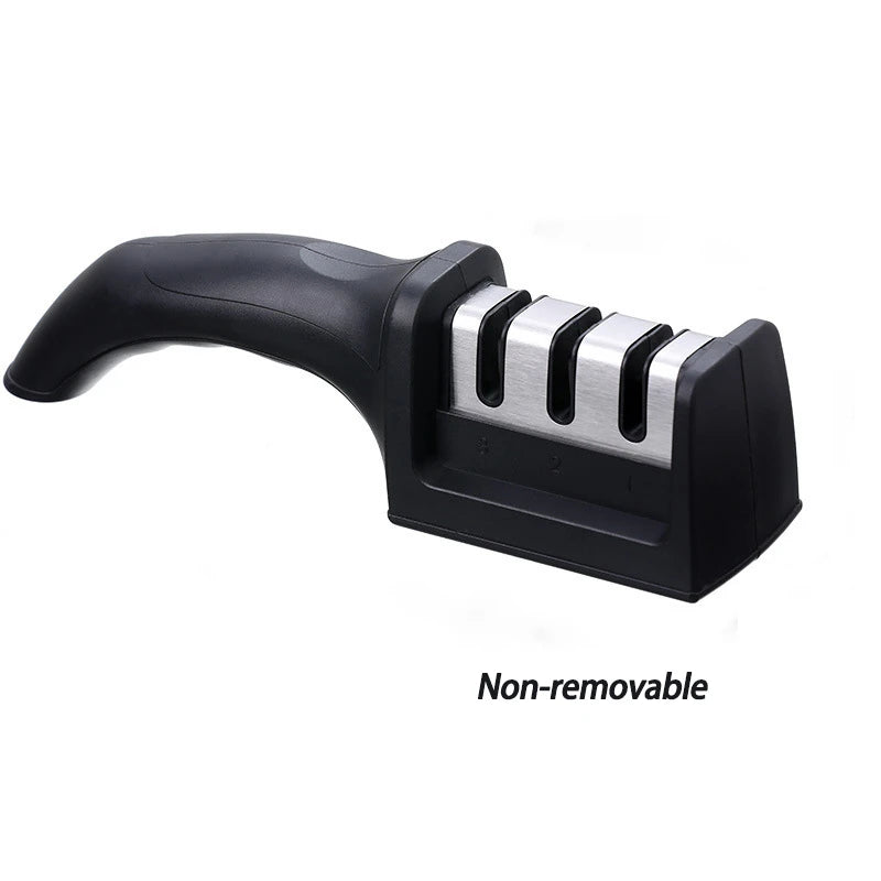3-Stage Knife Sharpener with Anti-Slip Base – Quick Handheld Sharpening Tool