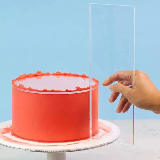 Acrylic Cake Scraper – Transparent Baking Spatula for Decorating and Smoothing Cakes