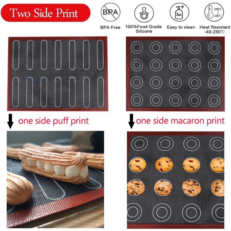 Perforated Silicone Baking Mat – Non-Stick Oven Liner for Macarons, Cookies & Bread