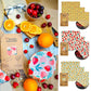 3pcs Reusable Beeswax Food Wraps – Natural Cotton Covers for Cheese, Fruit & Bread