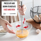 Semi-Automatic Stainless Steel Egg Beater – Self-Turning Hand Whisk Kitchen Tool