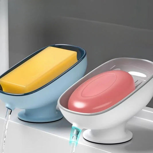 Luxury Draining Soap Box with Suction Cup – Kitchen Sink Accessory