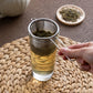 Stainless Steel Tea Infuser with Handle – Fine Mesh Strainer for Loose Leaf Tea and Coffee
