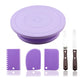 Macaron Rotating Cake Turntable – 11" Revolving Stand for Cake Decorating and Baking