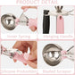 Stainless Steel Ice Cream Scooper – Pressable Fruit Spoon and Dual-Purpose Ball Scoop