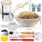 Professional Sourdough Baking Set – Proofing Basket, Mat, Tools & 24oz Starter Jar