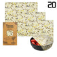 3pcs Reusable Beeswax Food Wraps – Natural Cotton Covers for Cheese, Fruit & Bread