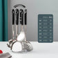 7-Piece Stainless Steel Kitchen Utensil Set with Ceramic Handles – Nordic Style