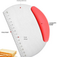 Stainless Steel Flour and Dough Cutter with Scale – Kitchen Scraper for Baking and Cooking