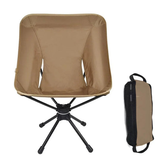 Swivel Camping Chair – Lightweight Folding Seat with Carry Bag for Hiking, Fishing & Travel