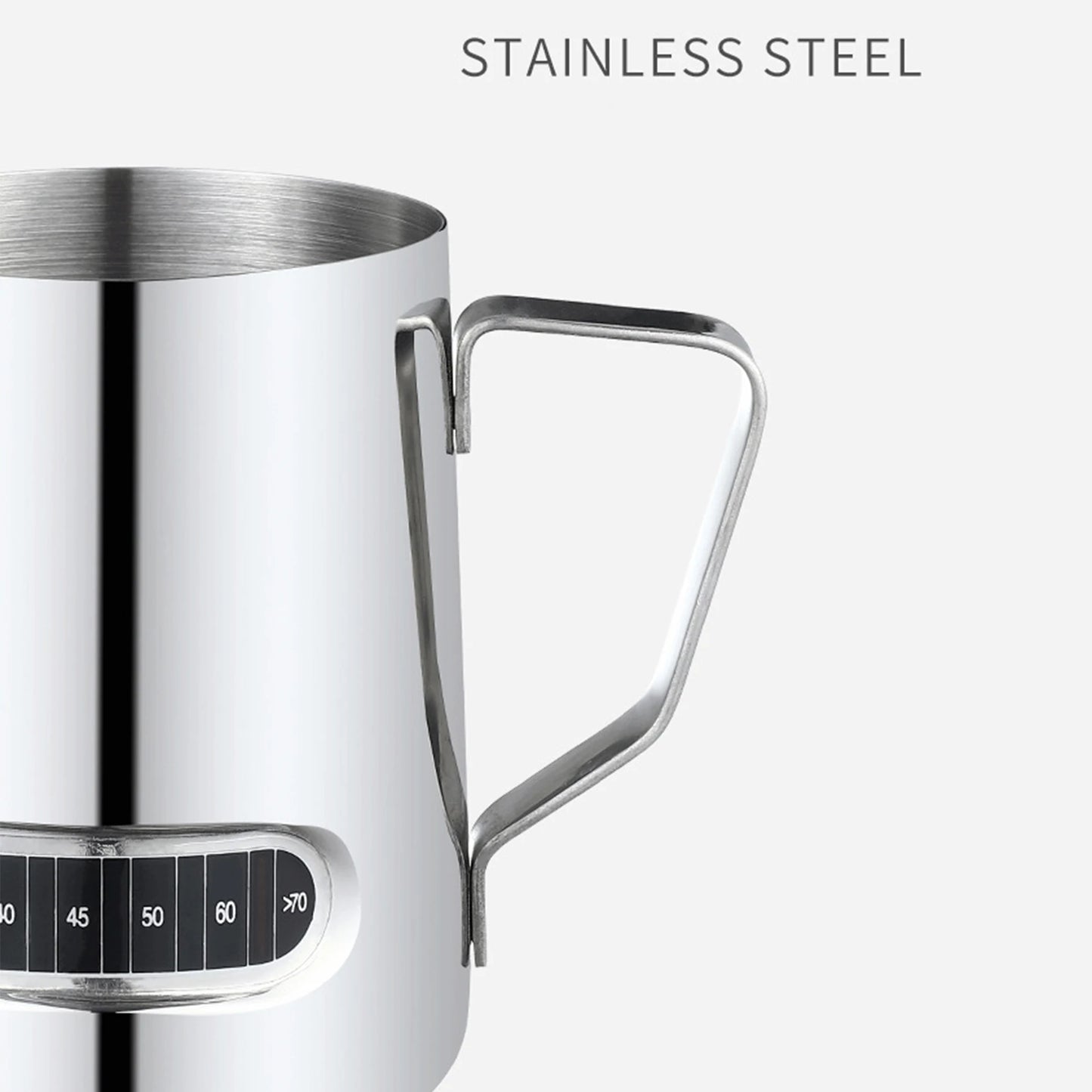Milk Frothing Pitcher with Temperature Display – Stainless Steel Jug for Latte Art 350/600ml