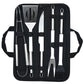 Stainless Steel BBQ Tool Set – Portable Outdoor Grill Utensils with Storage Bag