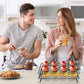 2pc Stackable Cooling Racks – Non-stick Carbon Steel with Foldable Legs for Baking & Cookies