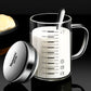 Borosilicate Glass Measuring Beaker Mug – 400ml Milk Cup with Handle