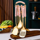 7-Piece Stainless Steel Kitchen Utensil Set with Ceramic Handles – Nordic Style