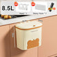 Wall Mounted Kitchen Wastebasket Bin – 8.5L/12L Compost & Rubbish Bin with Lid