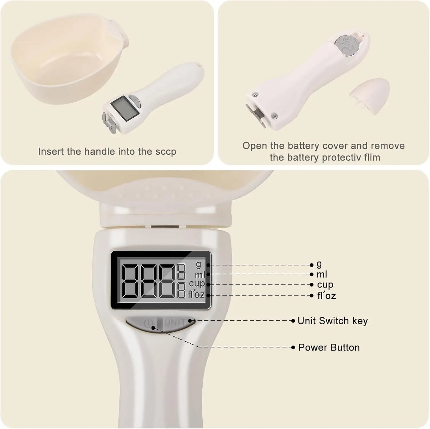 Digital Food Scale with LCD Display – Precision Measuring Spoon