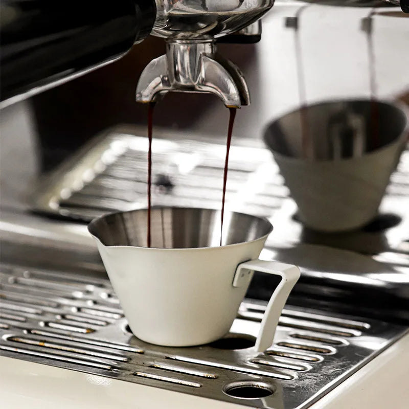 100ml Stainless Steel Espresso Extraction Cup – Coffee Cup with Scale for Home or Café Use