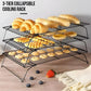 3pc Stainless Steel Cooling & Baking Rack – Non-stick Grid Tray for Cookies, Bread, Pizza