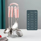 7-Piece Stainless Steel Kitchen Utensil Set with Ceramic Handles – Nordic Style