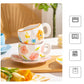 300ml Cute Ceramic Mug – Hand-Pinched Heart & Flower Pattern Coffee & Tea Cup